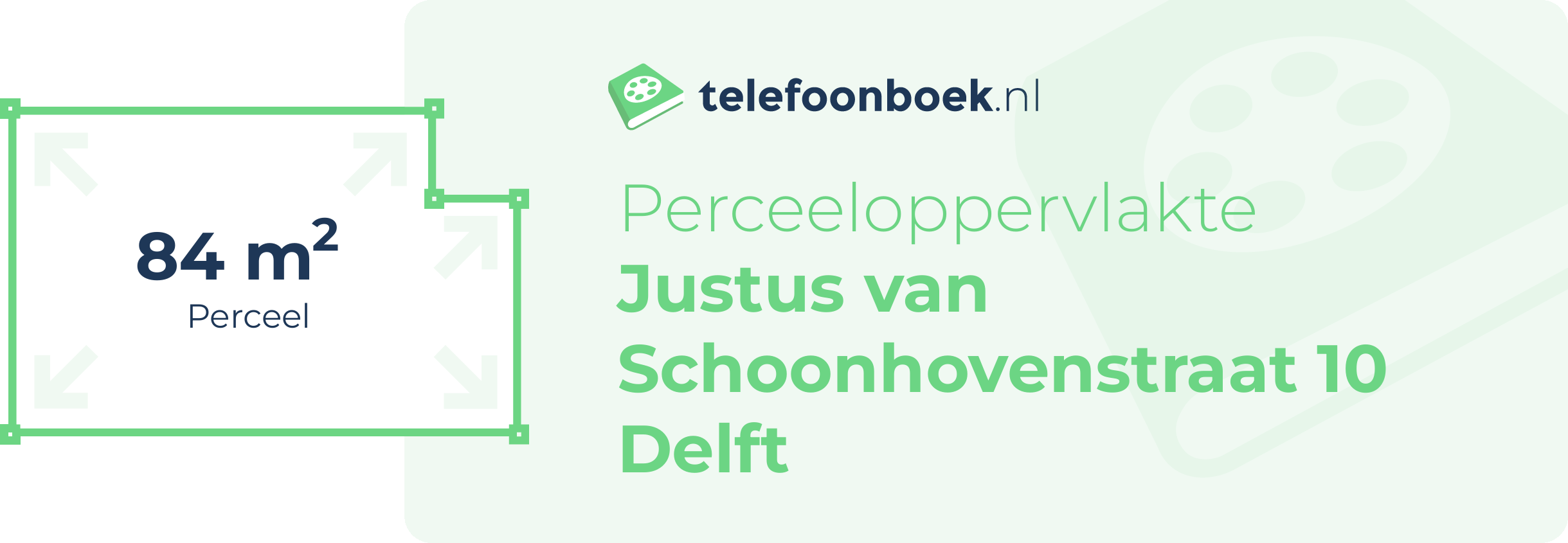 Perceeloppervlakte Justus Van Schoonhovenstraat 10 Delft