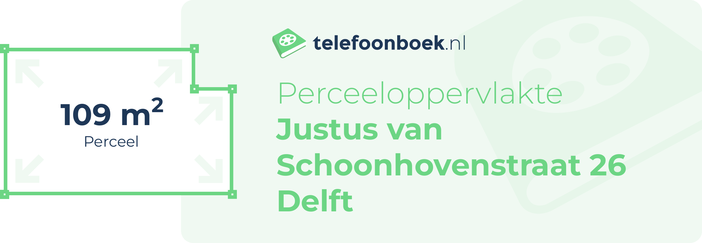 Perceeloppervlakte Justus Van Schoonhovenstraat 26 Delft