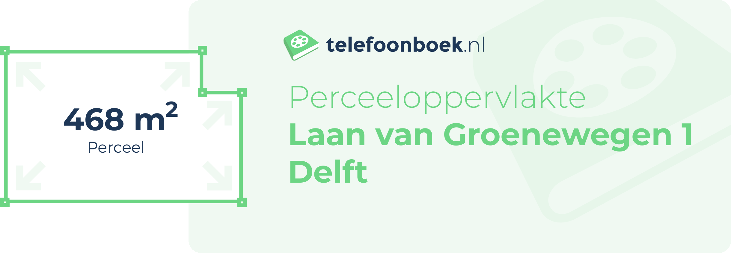 Perceeloppervlakte Laan Van Groenewegen 1 Delft