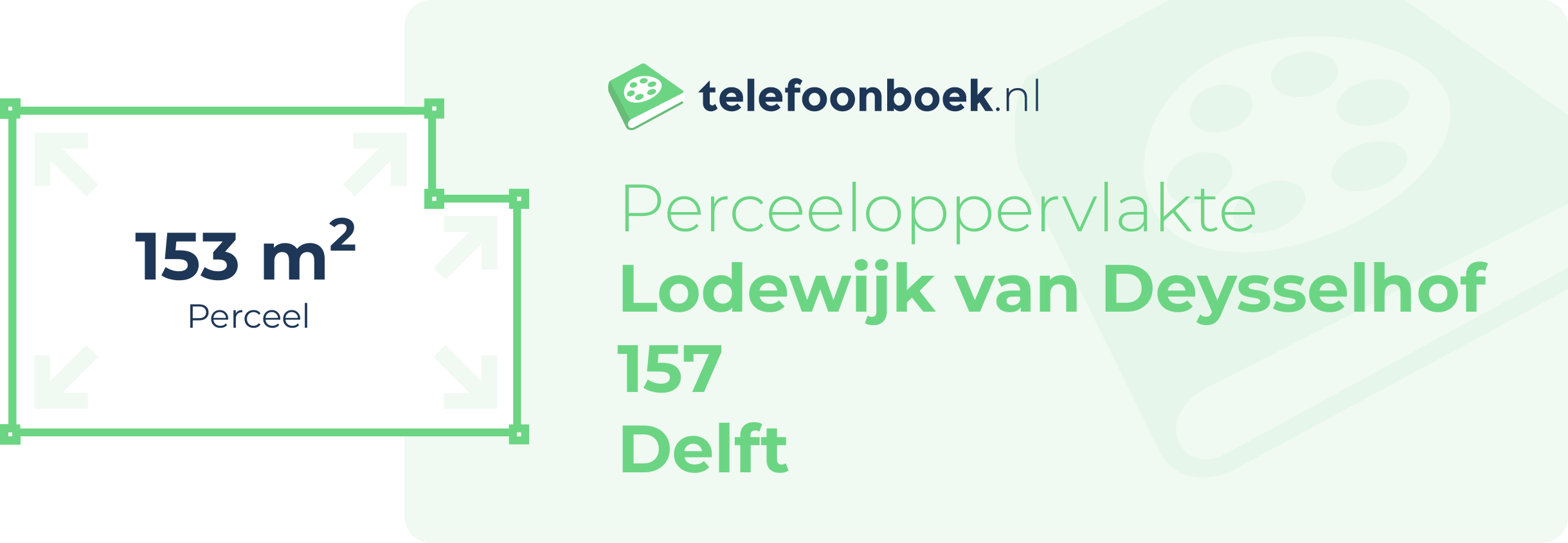 Perceeloppervlakte Lodewijk Van Deysselhof 157 Delft