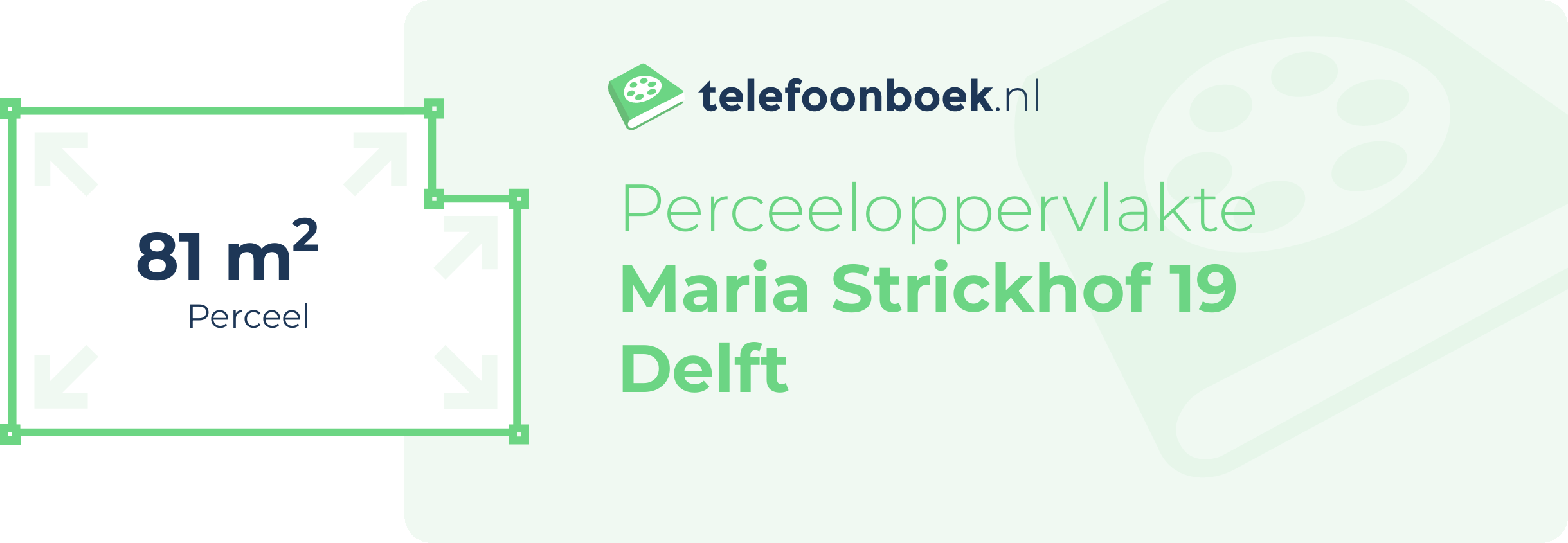 Perceeloppervlakte Maria Strickhof 19 Delft