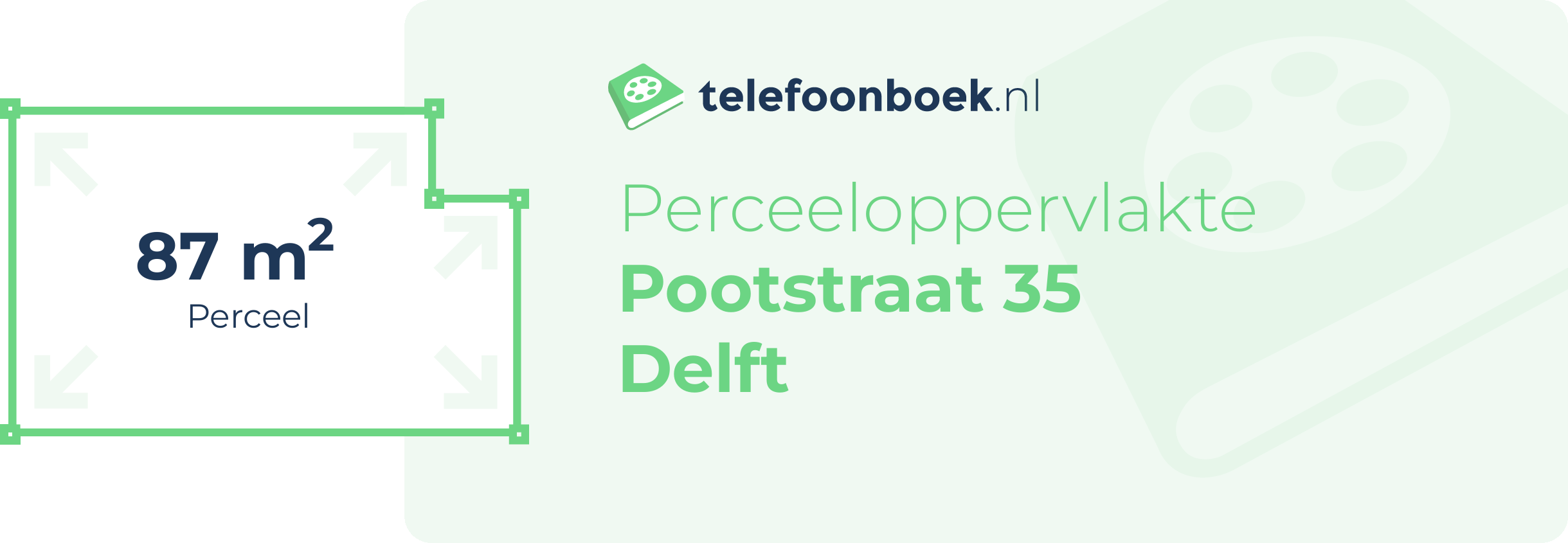 Perceeloppervlakte Pootstraat 35 Delft