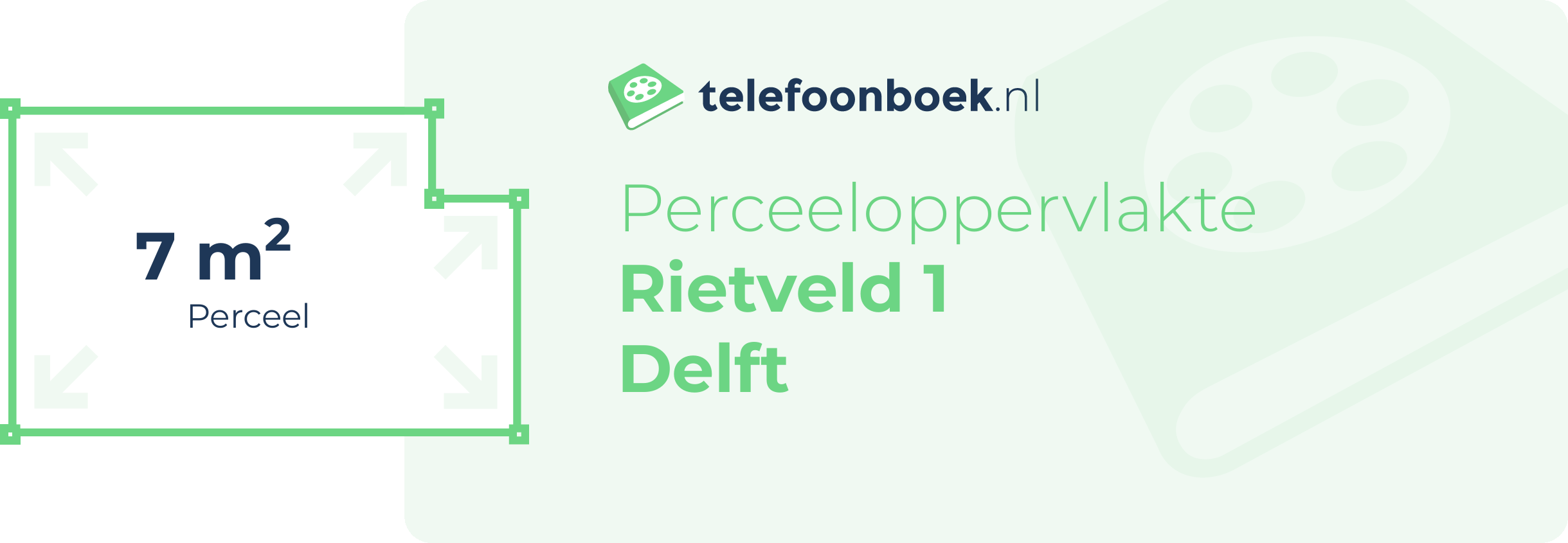 Perceeloppervlakte Rietveld 1 Delft