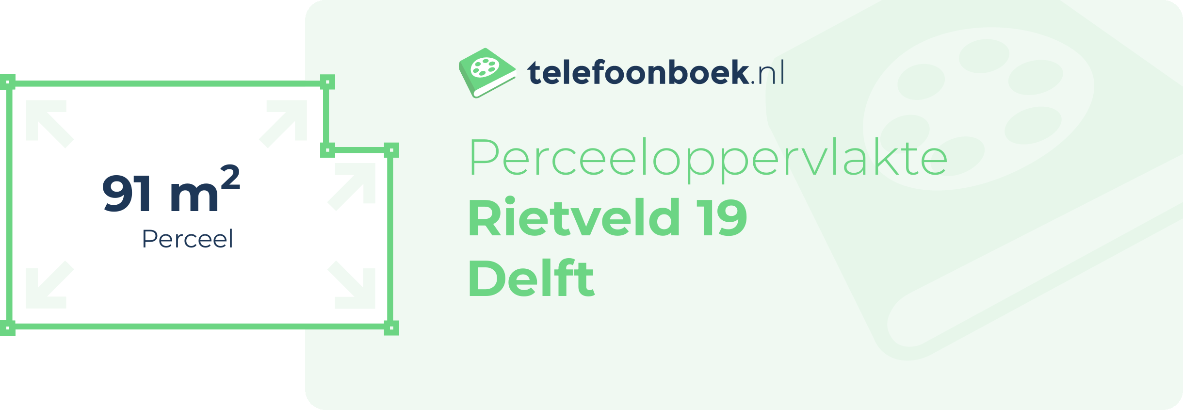 Perceeloppervlakte Rietveld 19 Delft