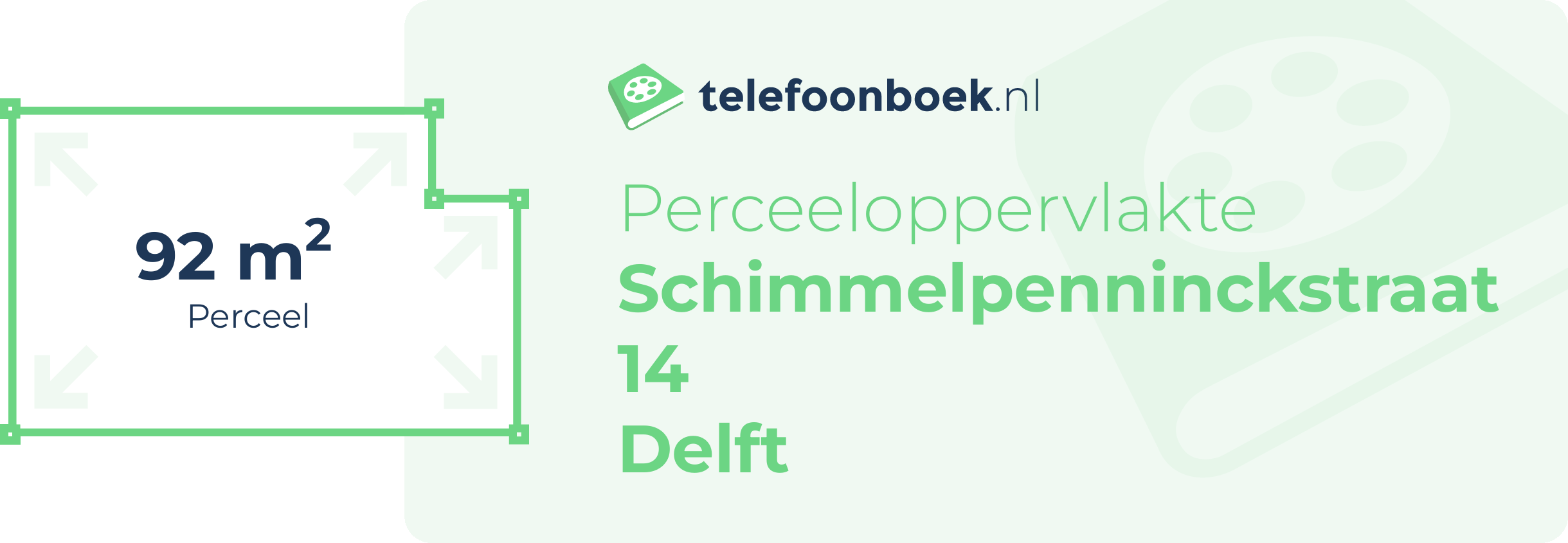 Perceeloppervlakte Schimmelpenninckstraat 14 Delft