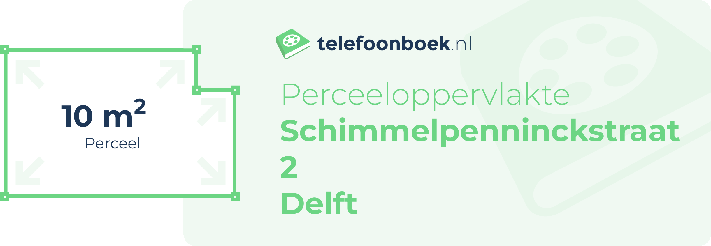 Perceeloppervlakte Schimmelpenninckstraat 2 Delft