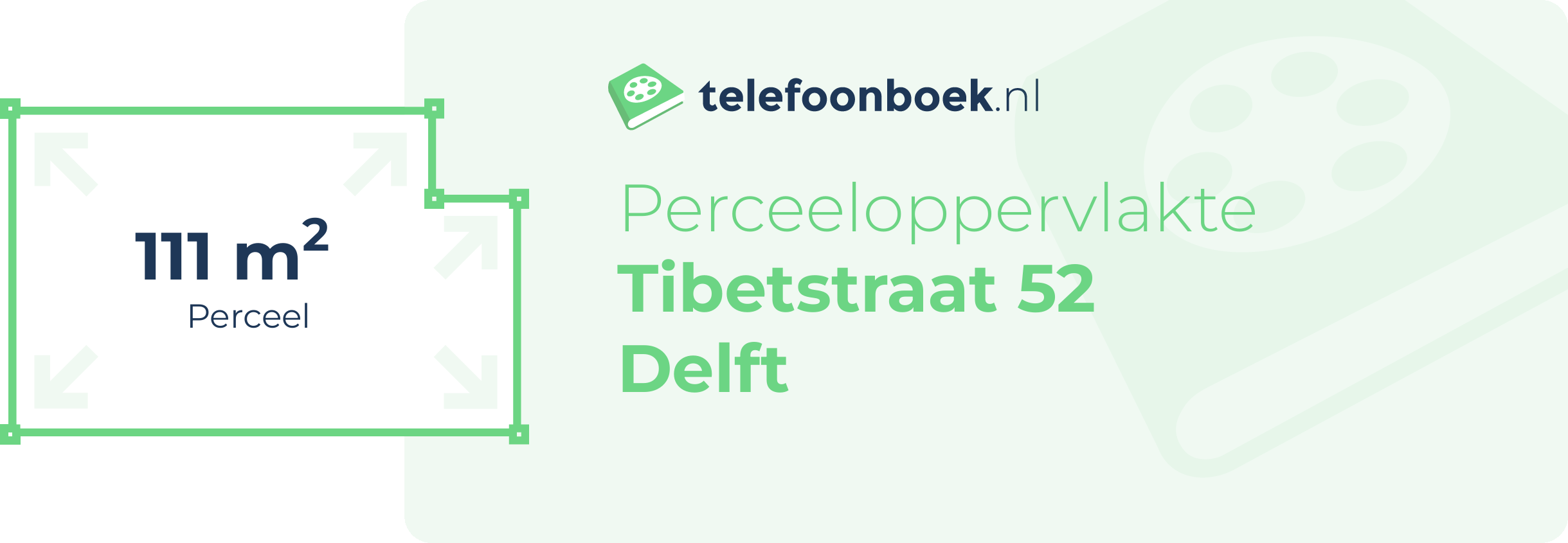 Perceeloppervlakte Tibetstraat 52 Delft