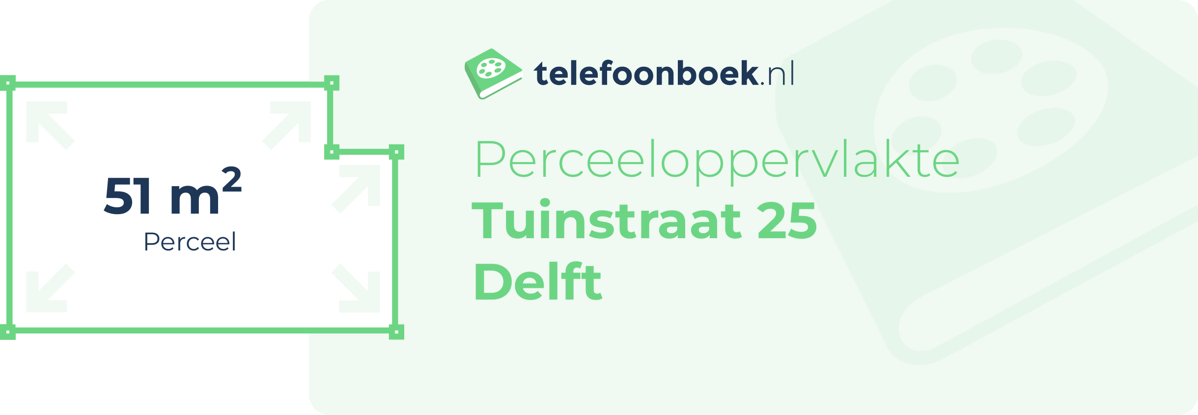 Perceeloppervlakte Tuinstraat 25 Delft