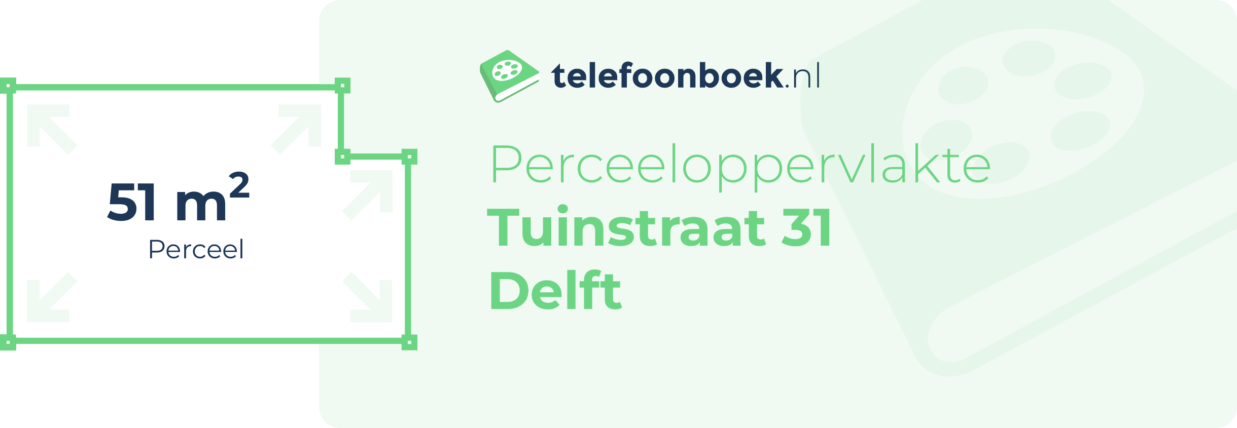 Perceeloppervlakte Tuinstraat 31 Delft