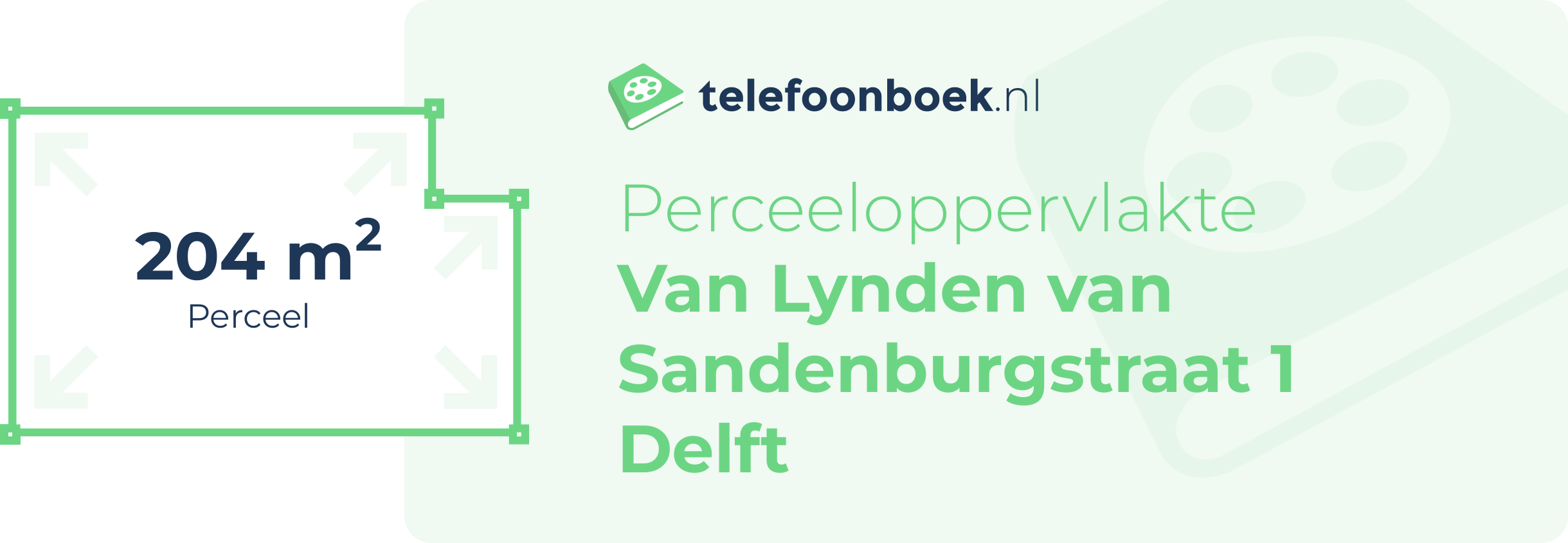 Perceeloppervlakte Van Lynden Van Sandenburgstraat 1 Delft