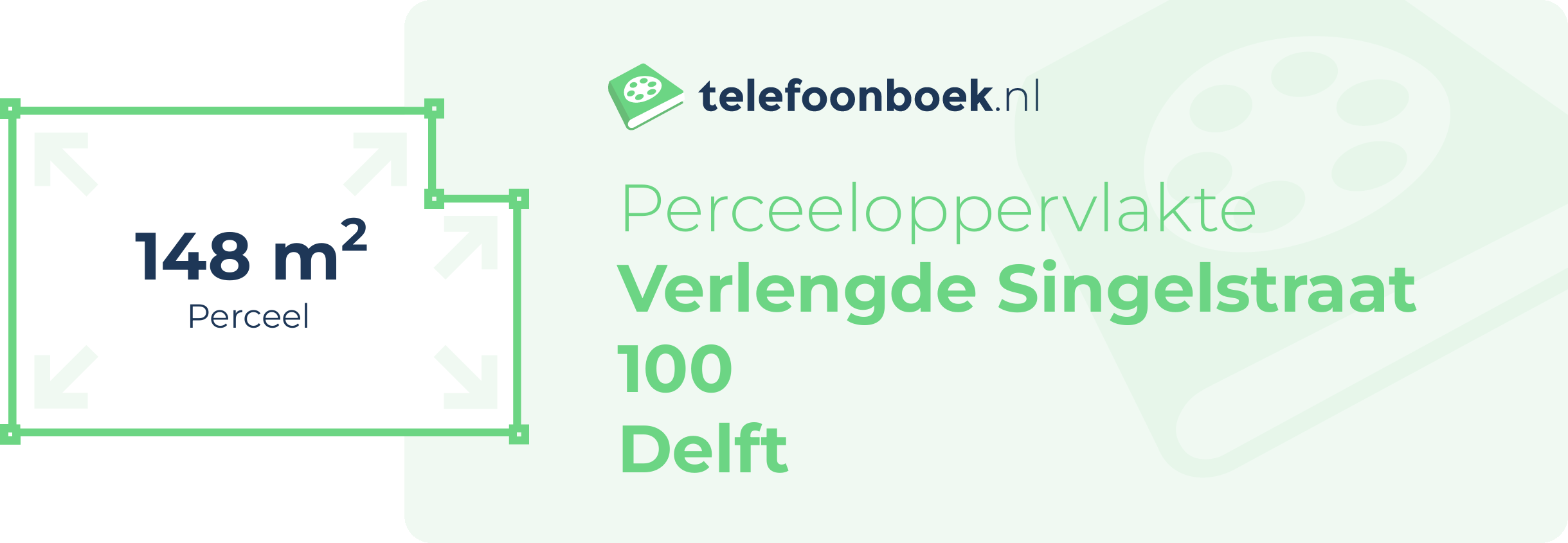 Perceeloppervlakte Verlengde Singelstraat 100 Delft