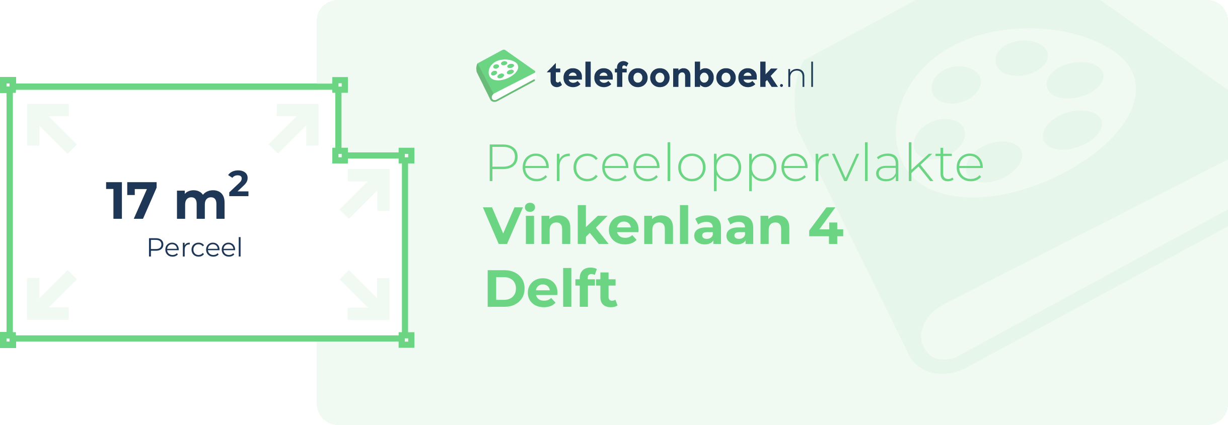 Perceeloppervlakte Vinkenlaan 4 Delft