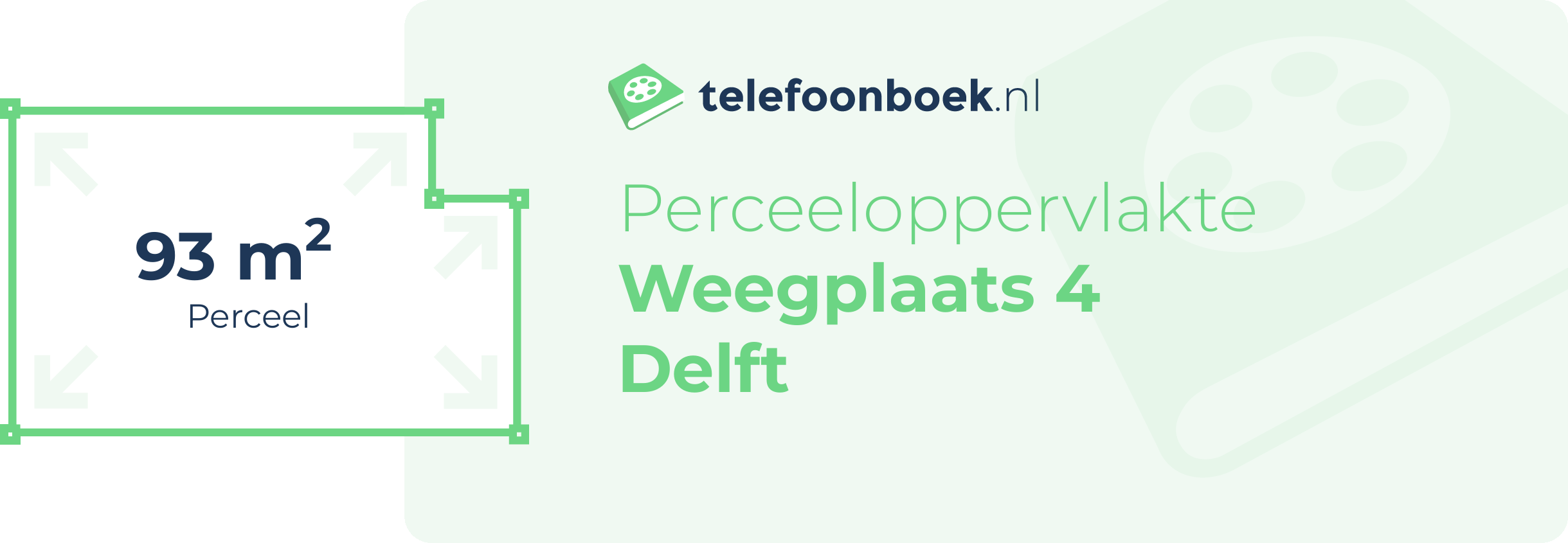 Perceeloppervlakte Weegplaats 4 Delft