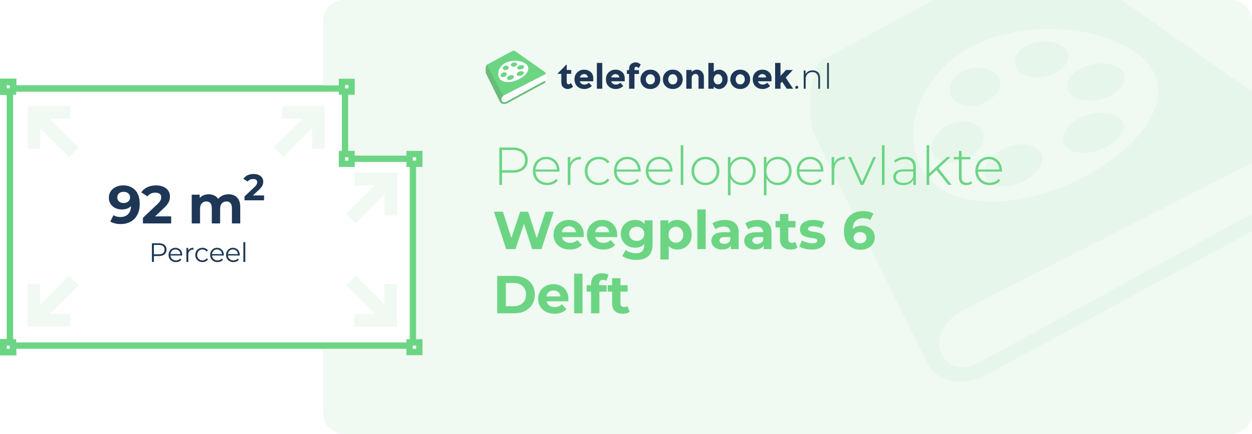 Perceeloppervlakte Weegplaats 6 Delft