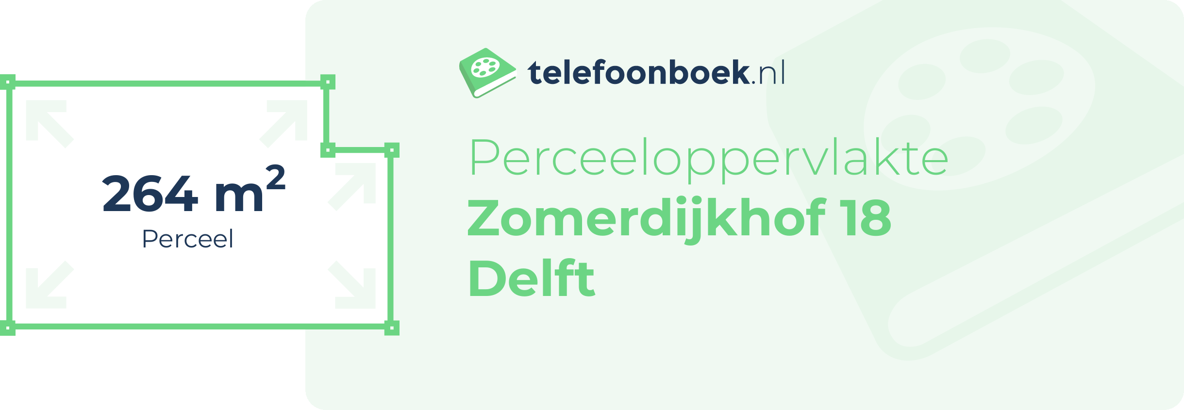 Perceeloppervlakte Zomerdijkhof 18 Delft