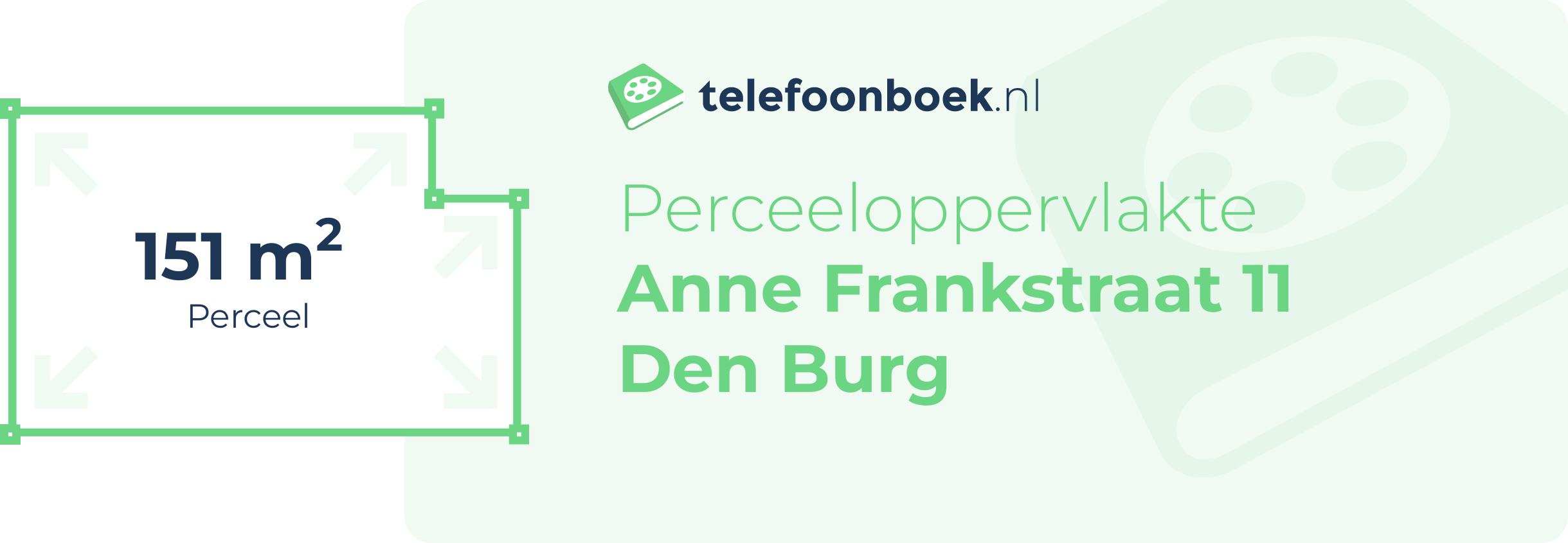 Perceeloppervlakte Anne Frankstraat 11 Den Burg