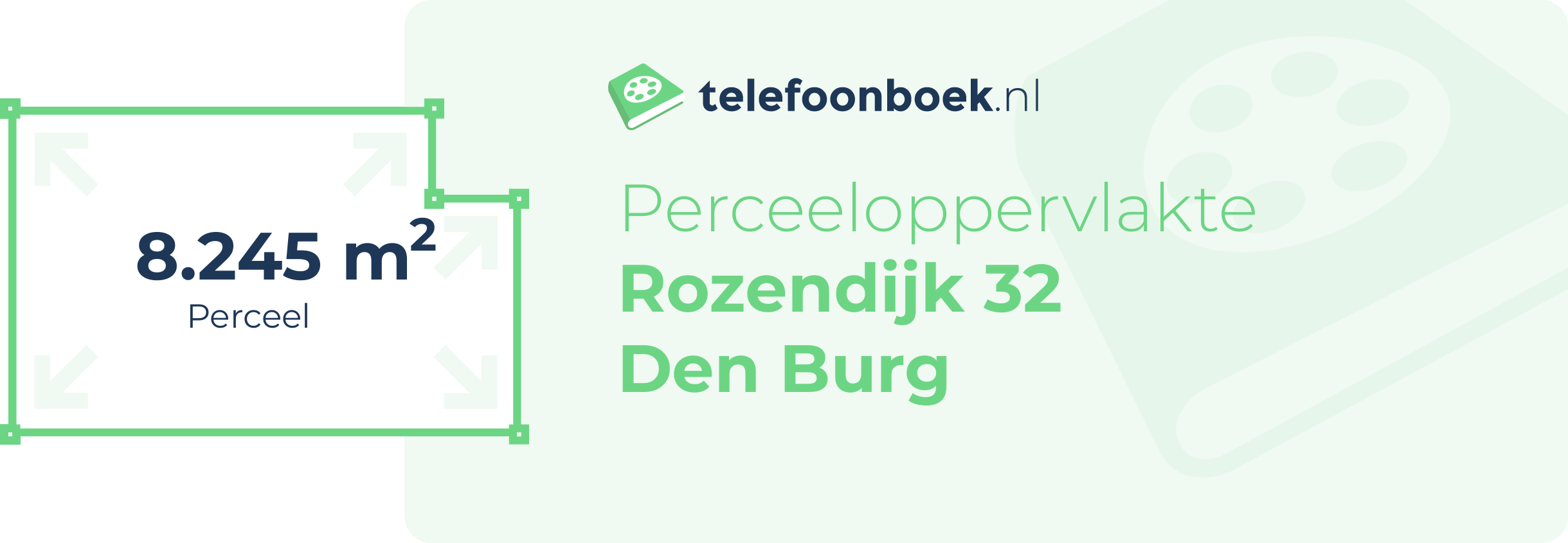 Perceeloppervlakte Rozendijk 32 Den Burg