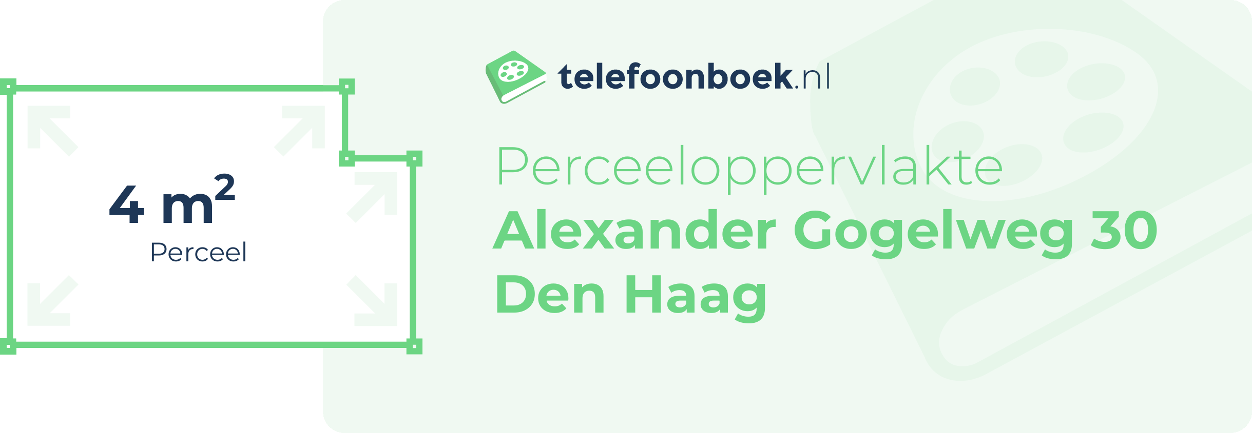 Perceeloppervlakte Alexander Gogelweg 30 Den Haag