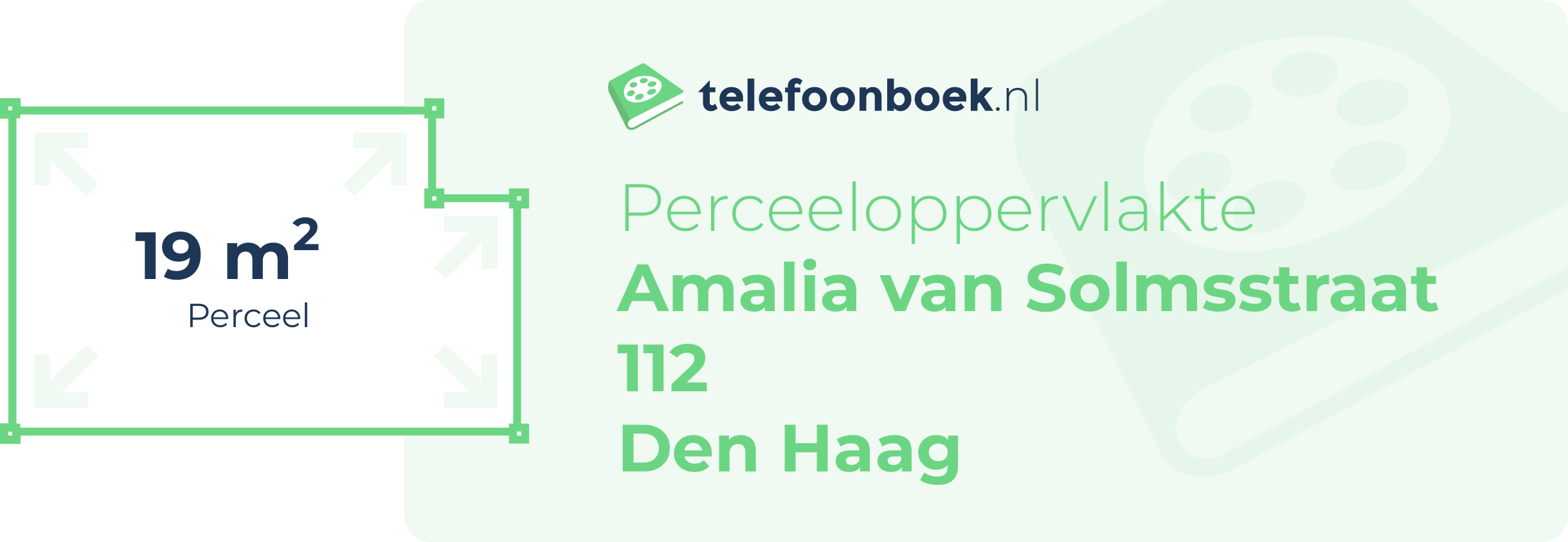 Perceeloppervlakte Amalia Van Solmsstraat 112 Den Haag