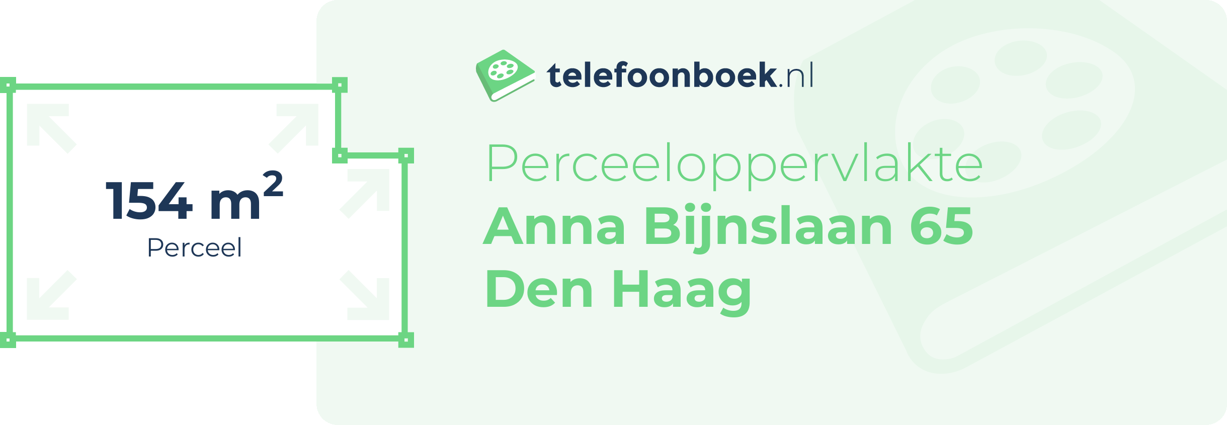 Perceeloppervlakte Anna Bijnslaan 65 Den Haag