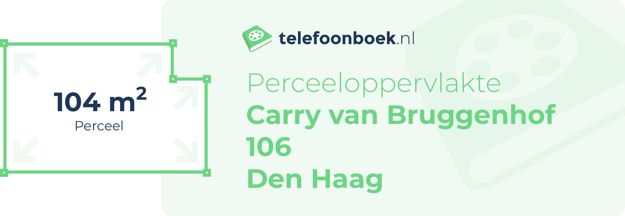 Perceeloppervlakte Carry Van Bruggenhof 106 Den Haag