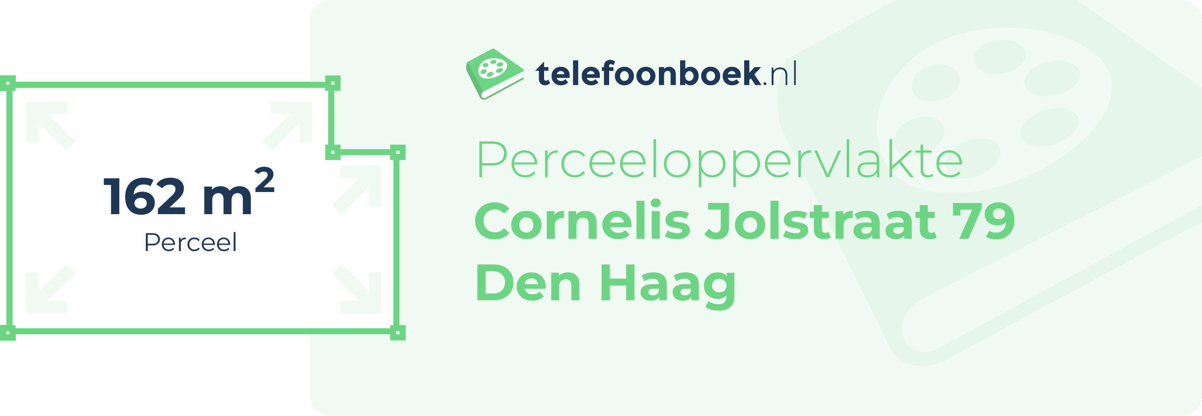 Perceeloppervlakte Cornelis Jolstraat 79 Den Haag