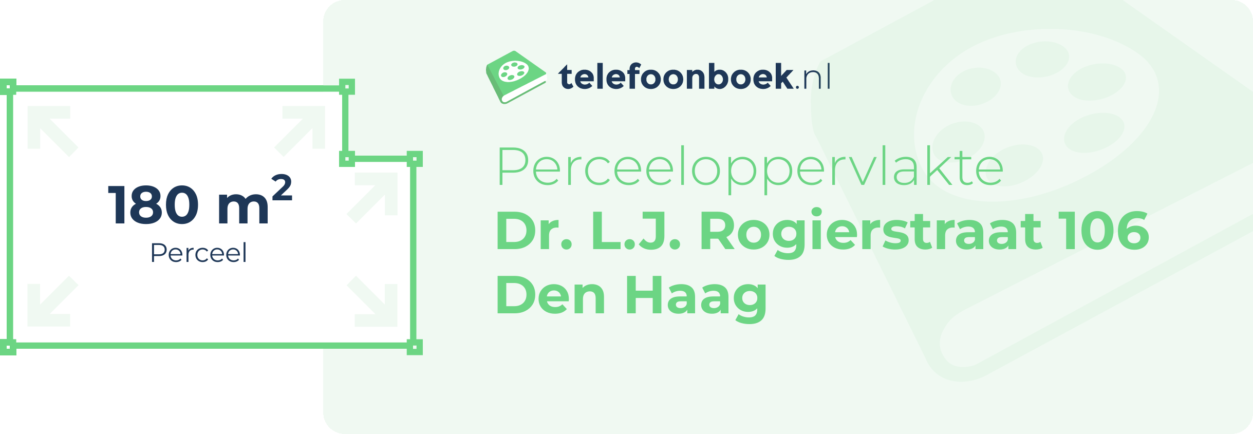 Perceeloppervlakte Dr. L.J. Rogierstraat 106 Den Haag