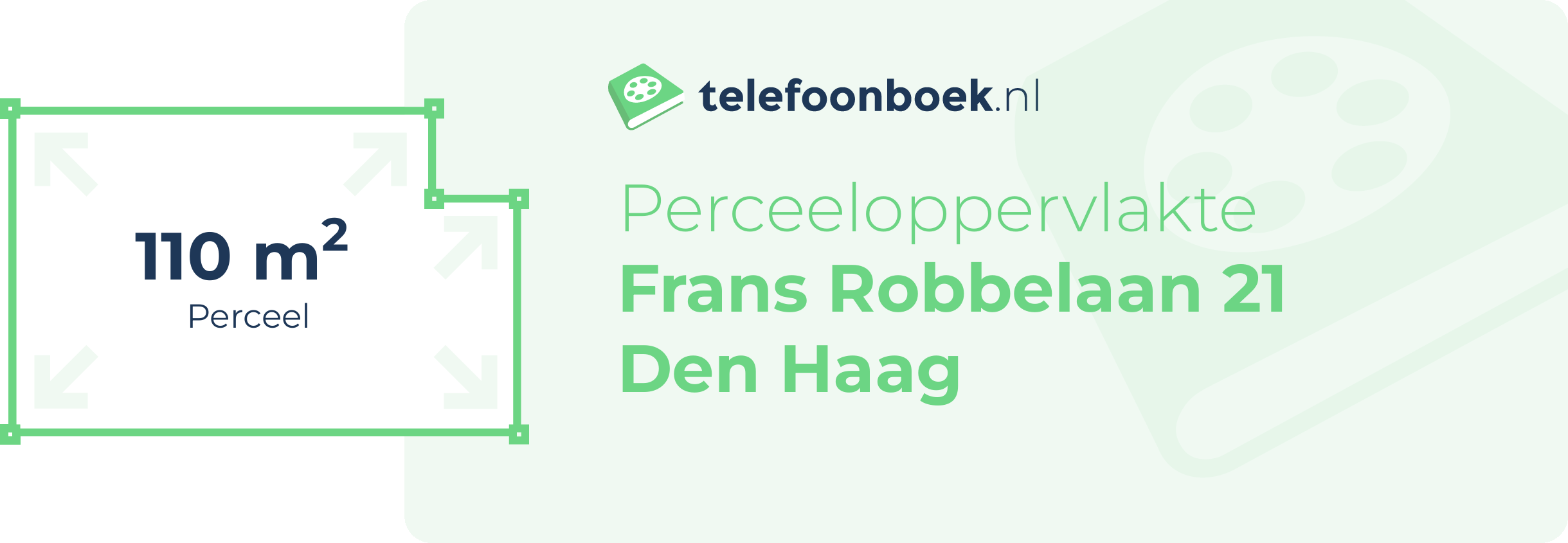 Perceeloppervlakte Frans Robbelaan 21 Den Haag