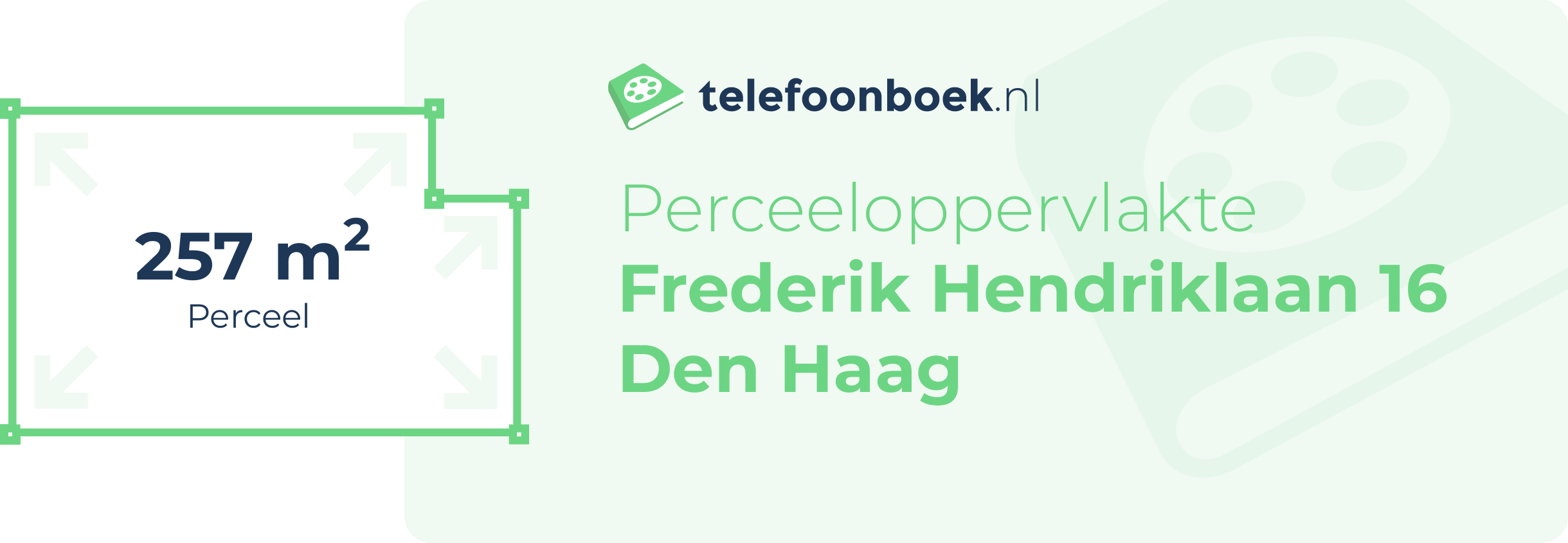 Perceeloppervlakte Frederik Hendriklaan 16 Den Haag