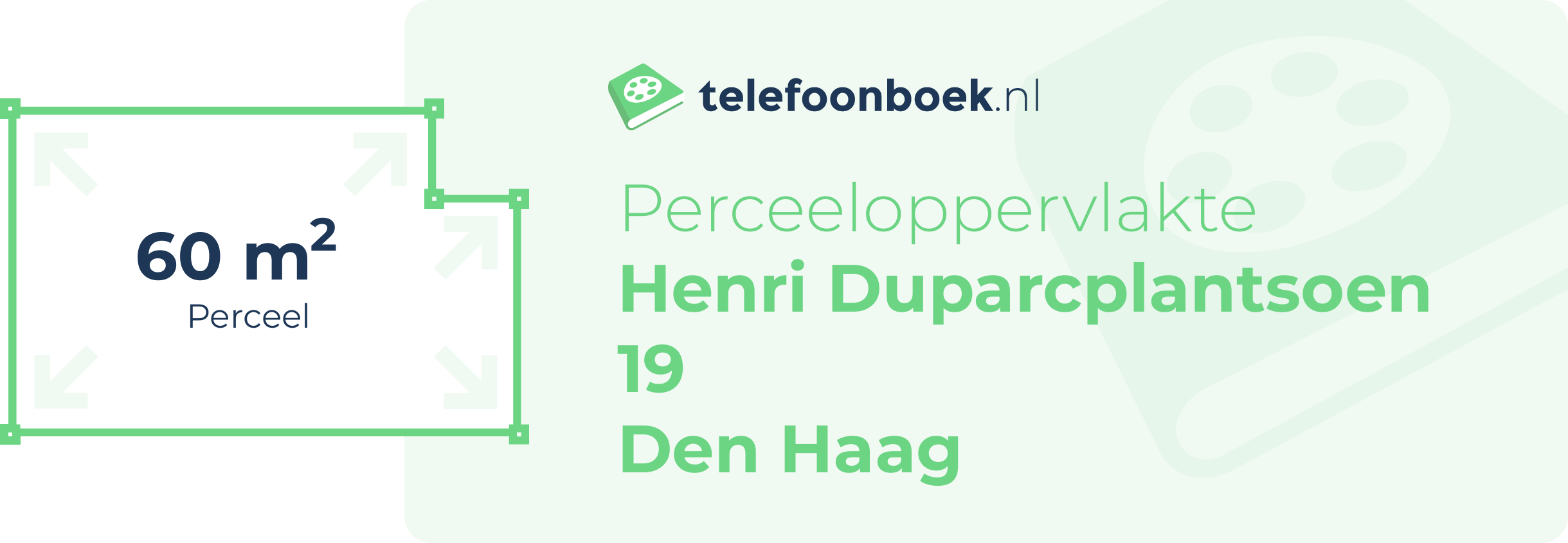 Perceeloppervlakte Henri Duparcplantsoen 19 Den Haag