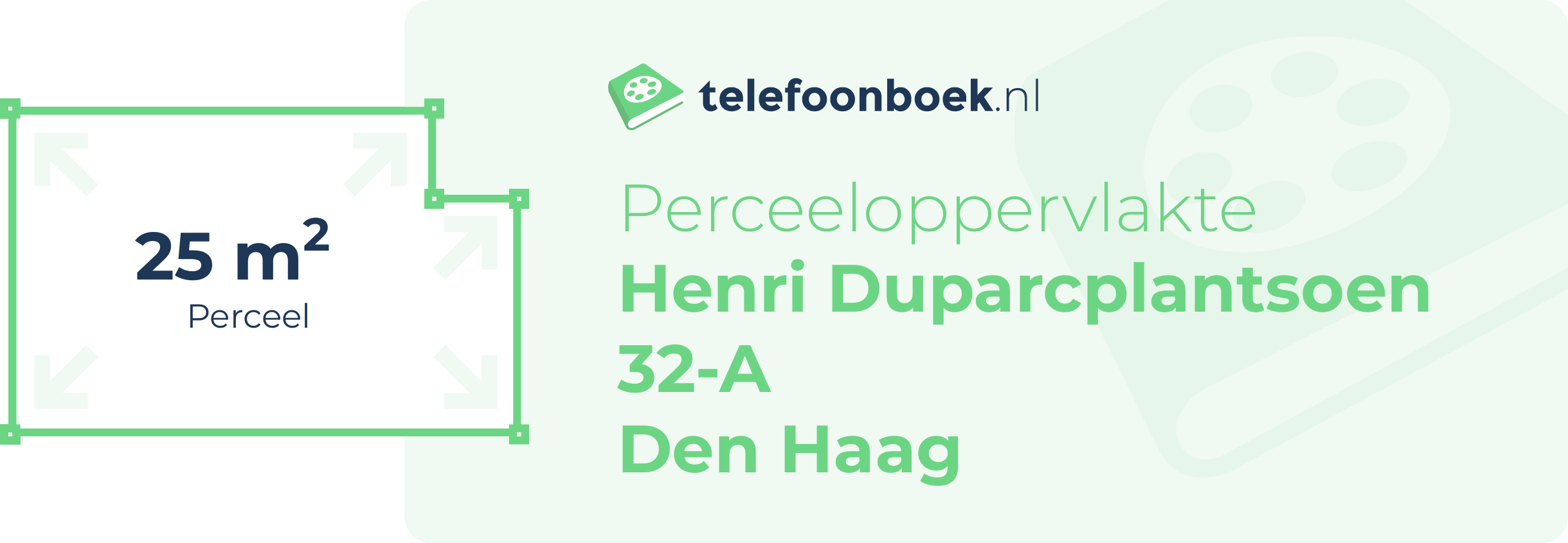 Perceeloppervlakte Henri Duparcplantsoen 32-A Den Haag