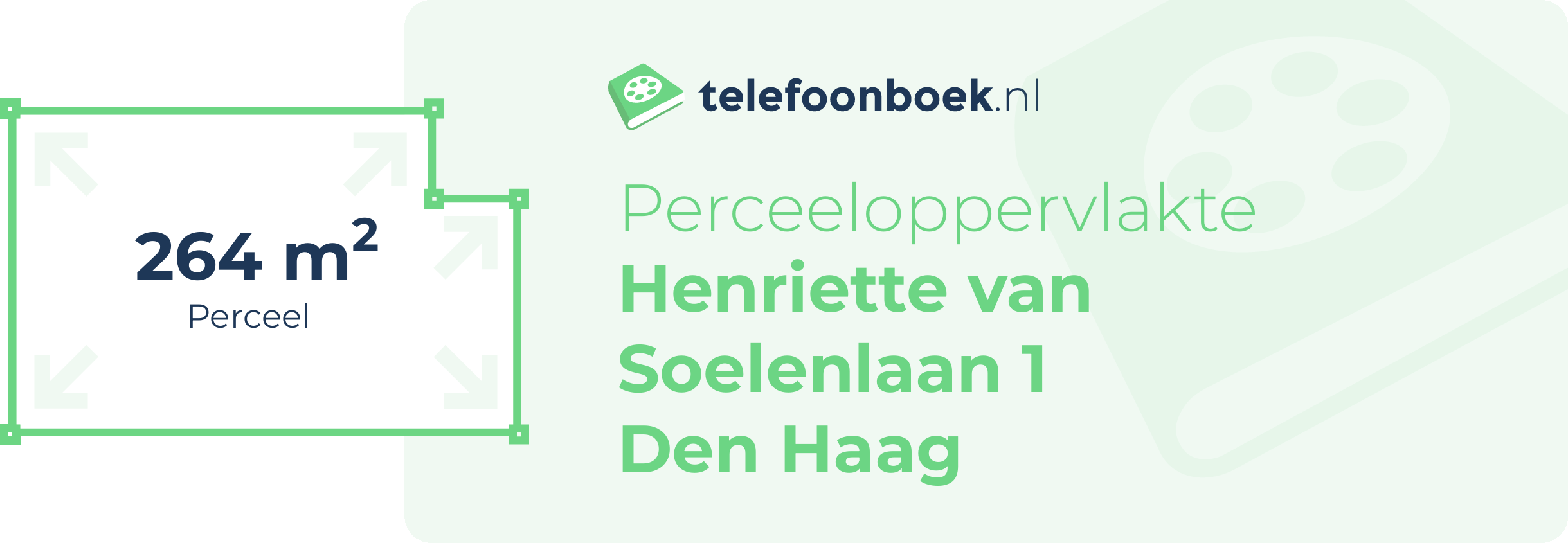 Perceeloppervlakte Henriette Van Soelenlaan 1 Den Haag