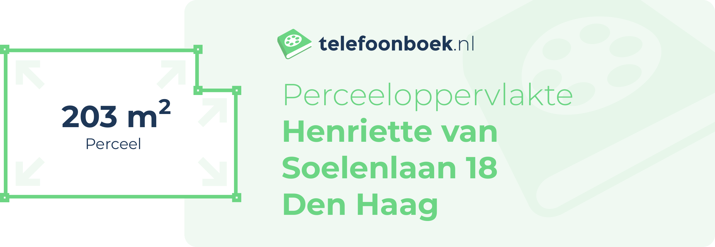 Perceeloppervlakte Henriette Van Soelenlaan 18 Den Haag