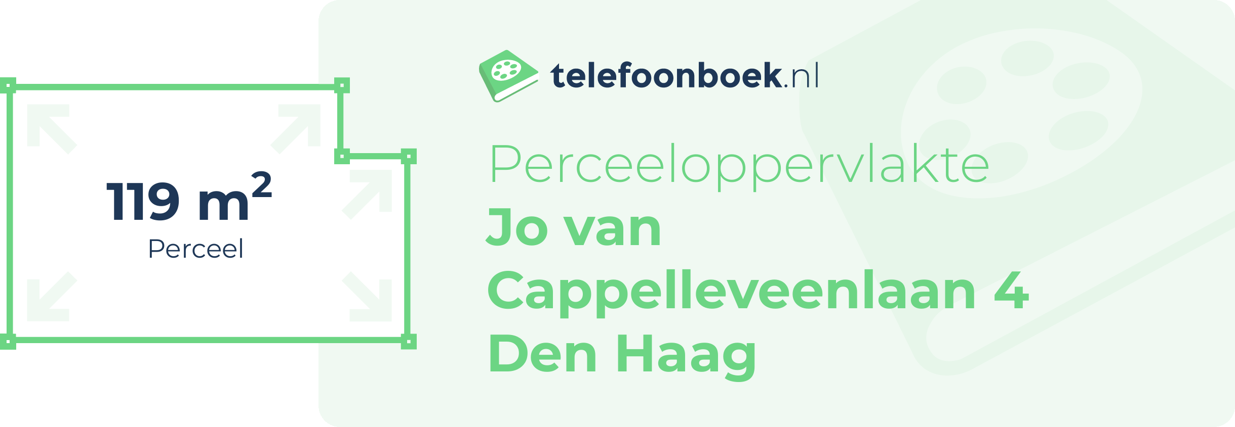 Perceeloppervlakte Jo Van Cappelleveenlaan 4 Den Haag