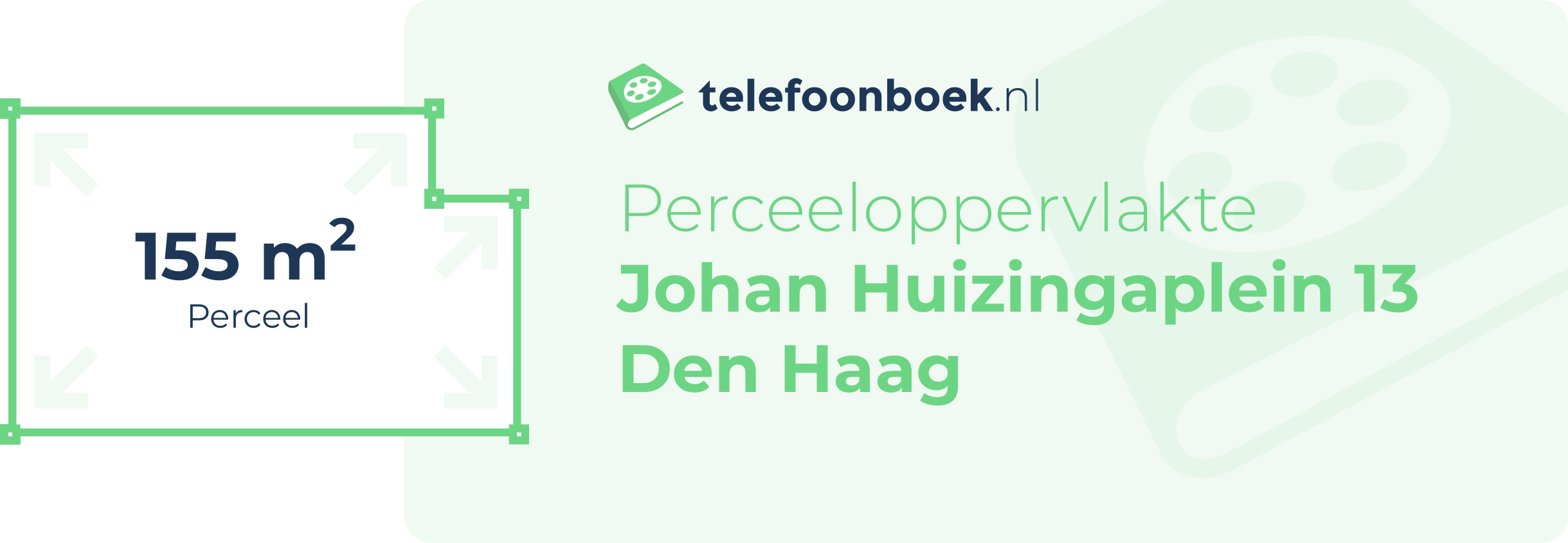 Perceeloppervlakte Johan Huizingaplein 13 Den Haag