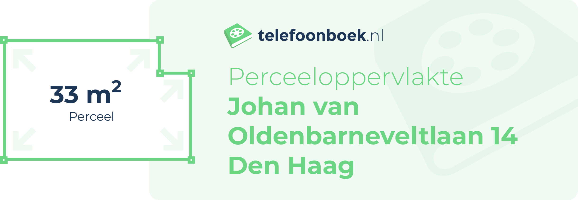 Perceeloppervlakte Johan Van Oldenbarneveltlaan 14 Den Haag