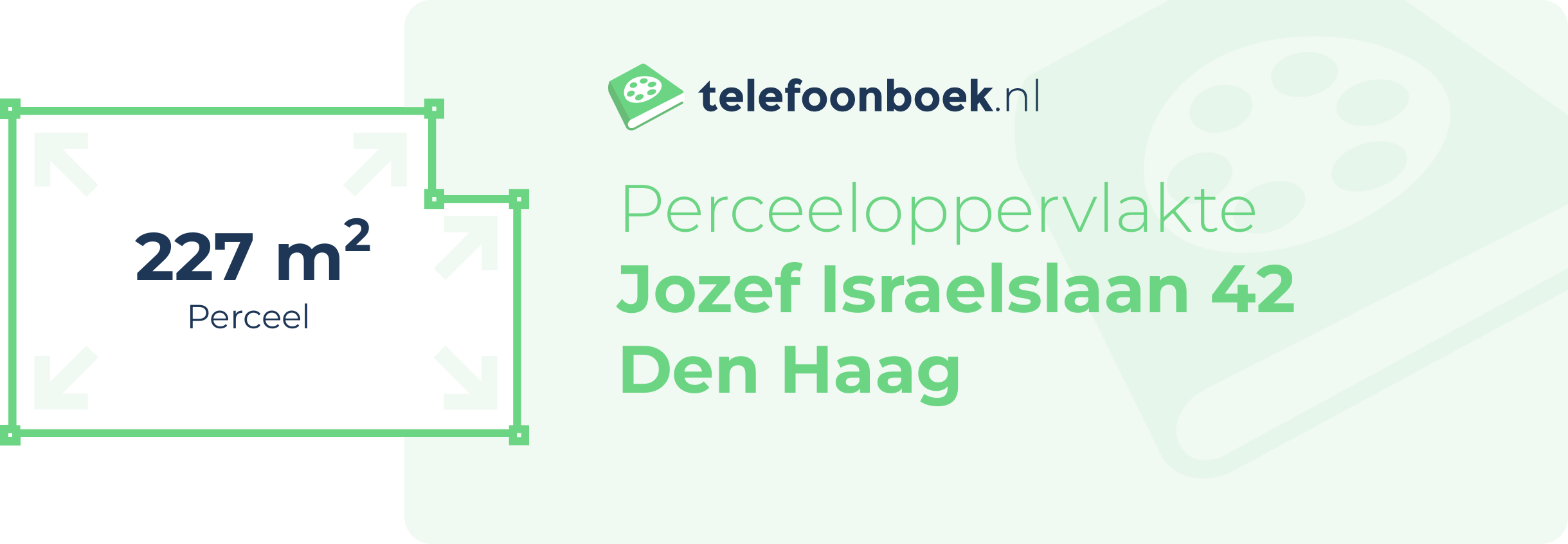 Perceeloppervlakte Jozef Israelslaan 42 Den Haag