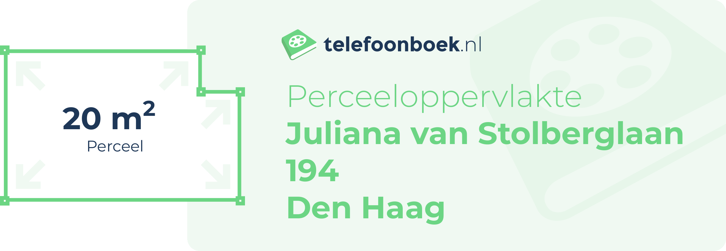 Perceeloppervlakte Juliana Van Stolberglaan 194 Den Haag