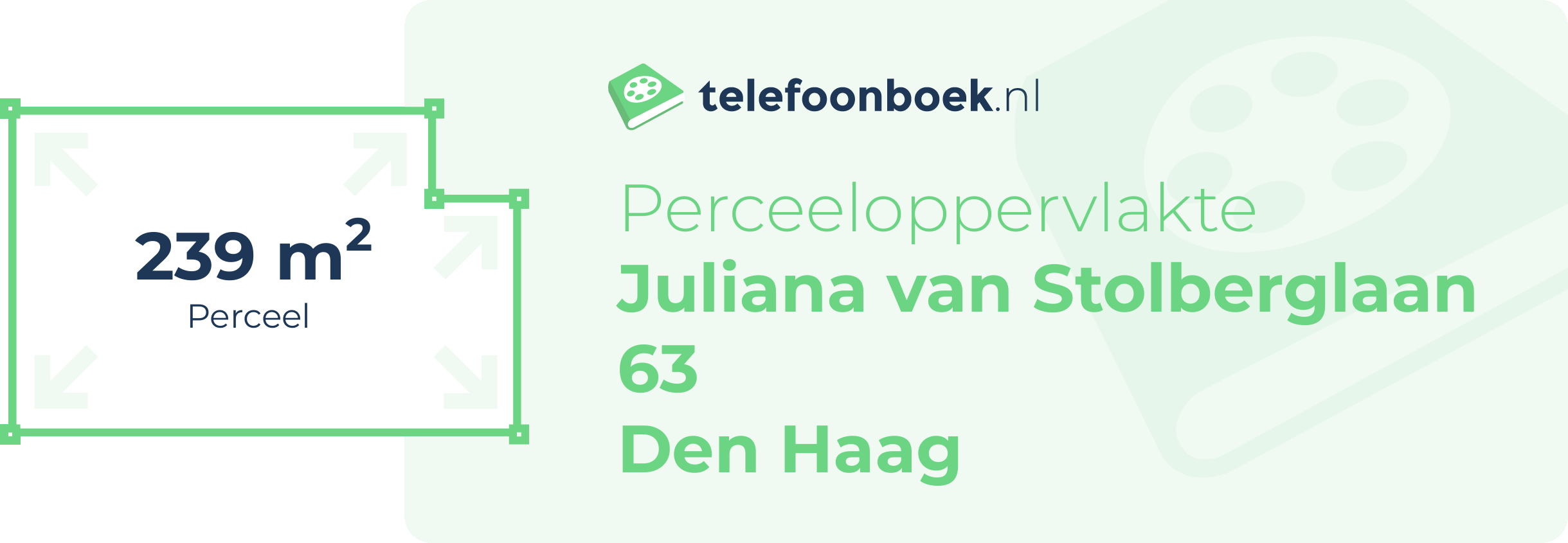 Perceeloppervlakte Juliana Van Stolberglaan 63 Den Haag