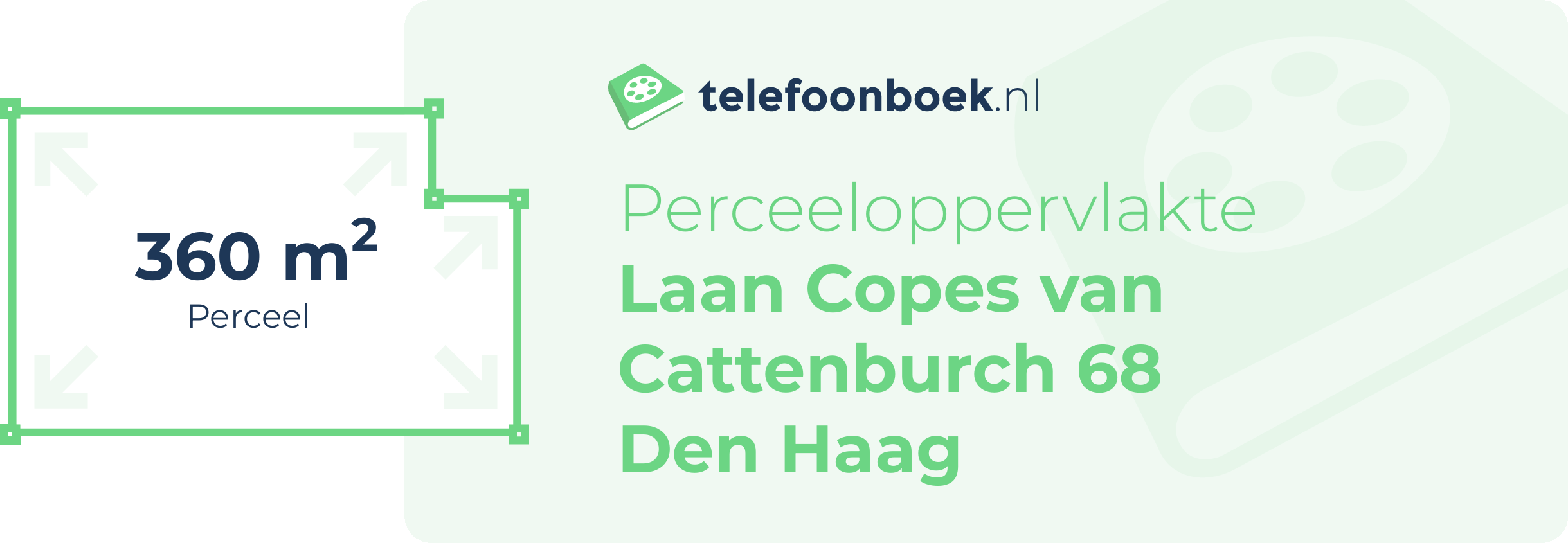 Perceeloppervlakte Laan Copes Van Cattenburch 68 Den Haag