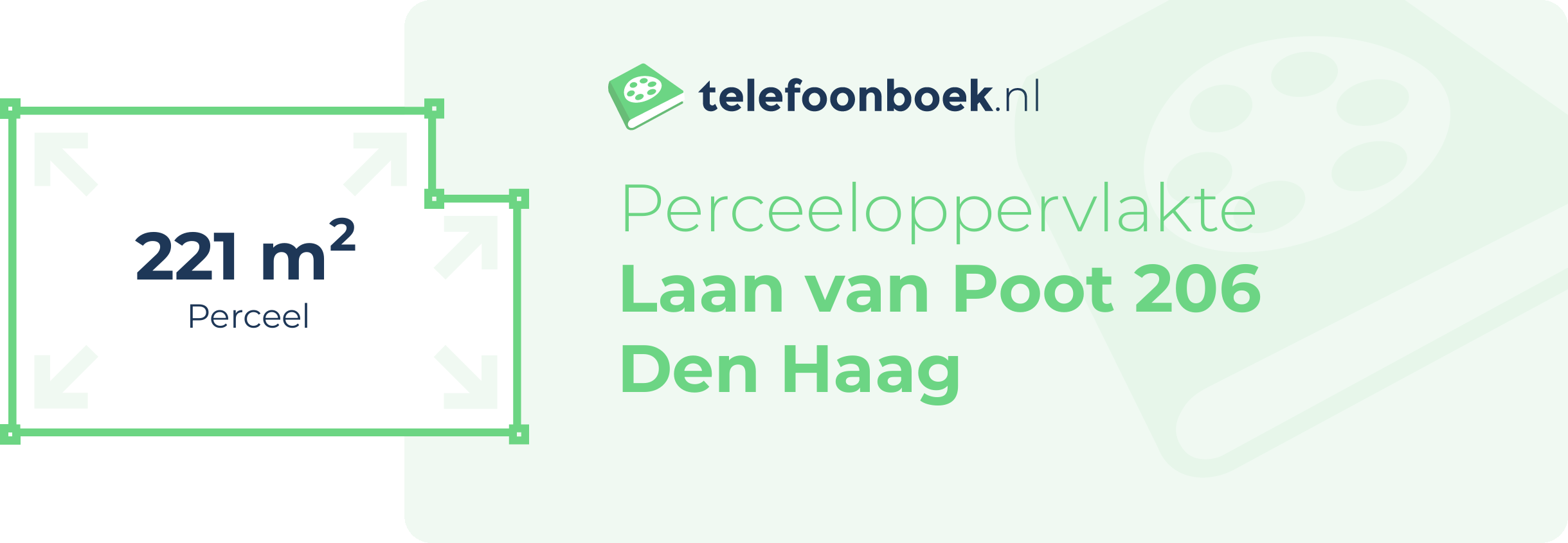 Perceeloppervlakte Laan Van Poot 206 Den Haag