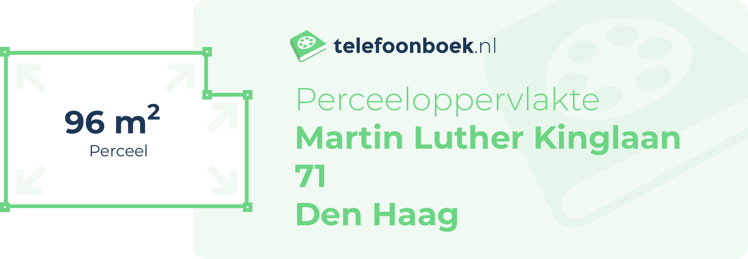 Perceeloppervlakte Martin Luther Kinglaan 71 Den Haag