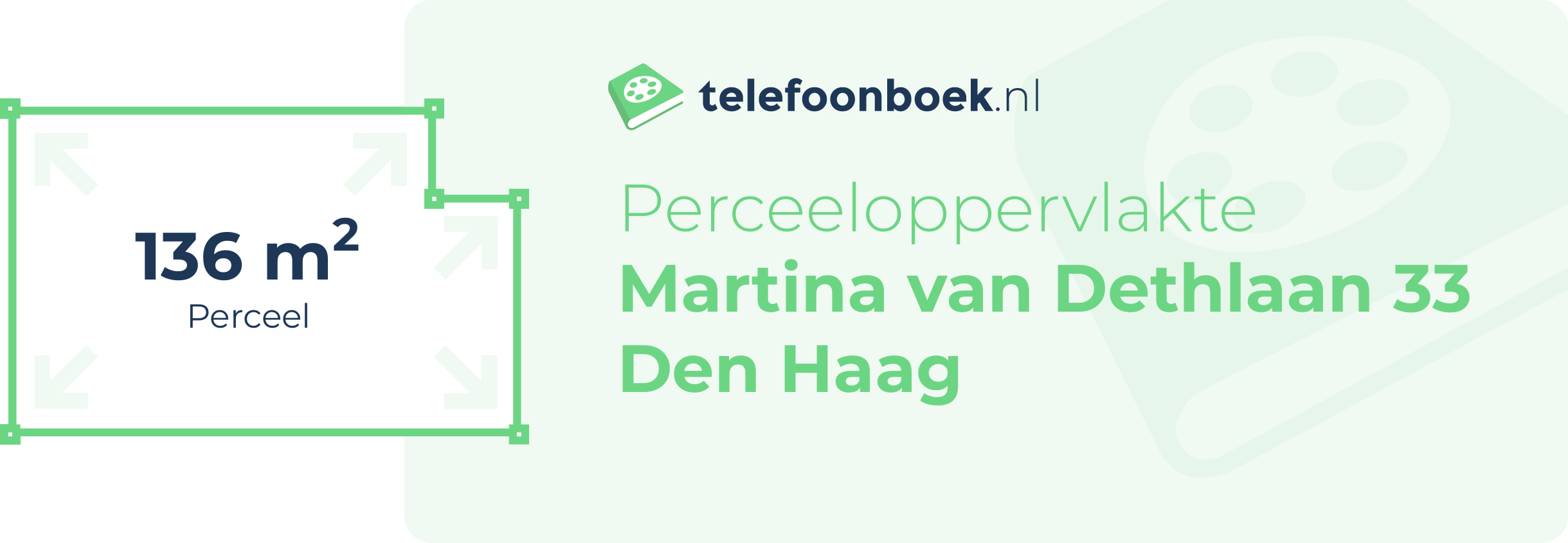 Perceeloppervlakte Martina Van Dethlaan 33 Den Haag