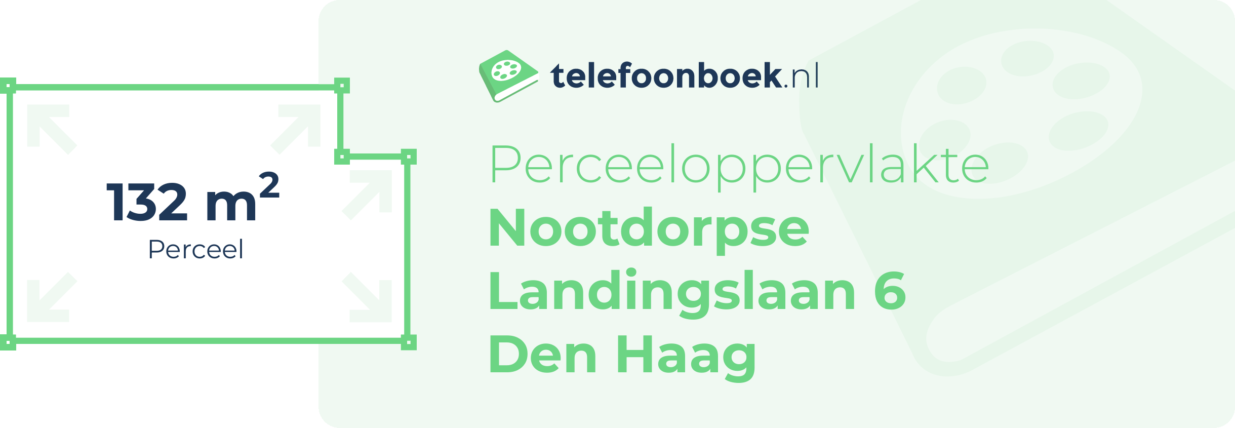 Perceeloppervlakte Nootdorpse Landingslaan 6 Den Haag