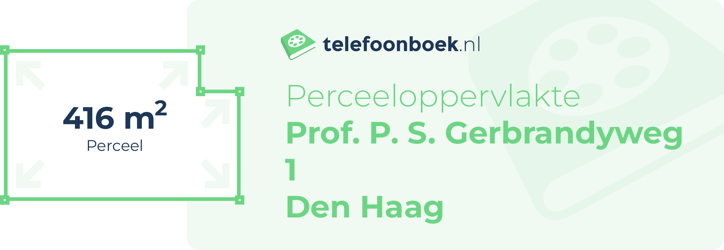 Perceeloppervlakte Prof. P. S. Gerbrandyweg 1 Den Haag