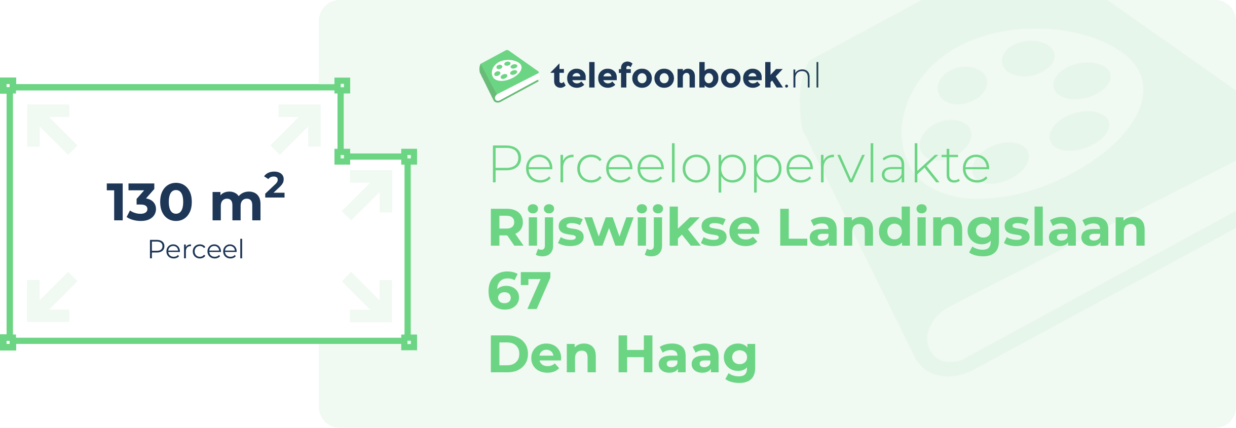 Perceeloppervlakte Rijswijkse Landingslaan 67 Den Haag