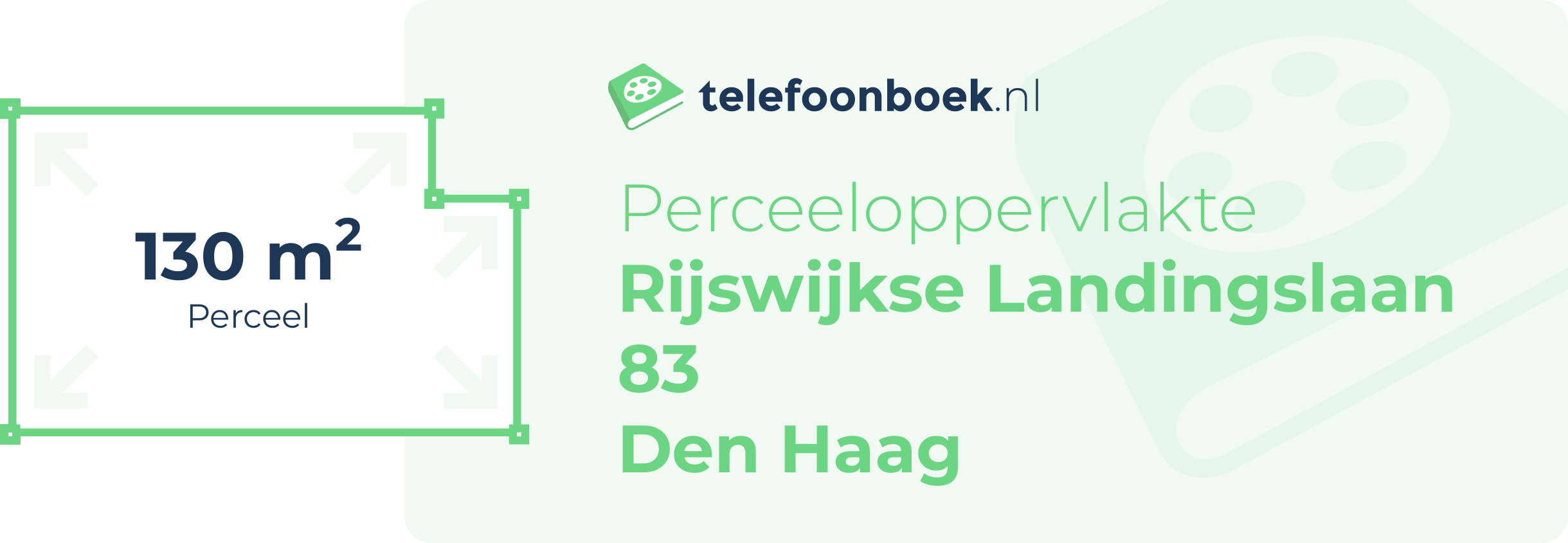 Perceeloppervlakte Rijswijkse Landingslaan 83 Den Haag