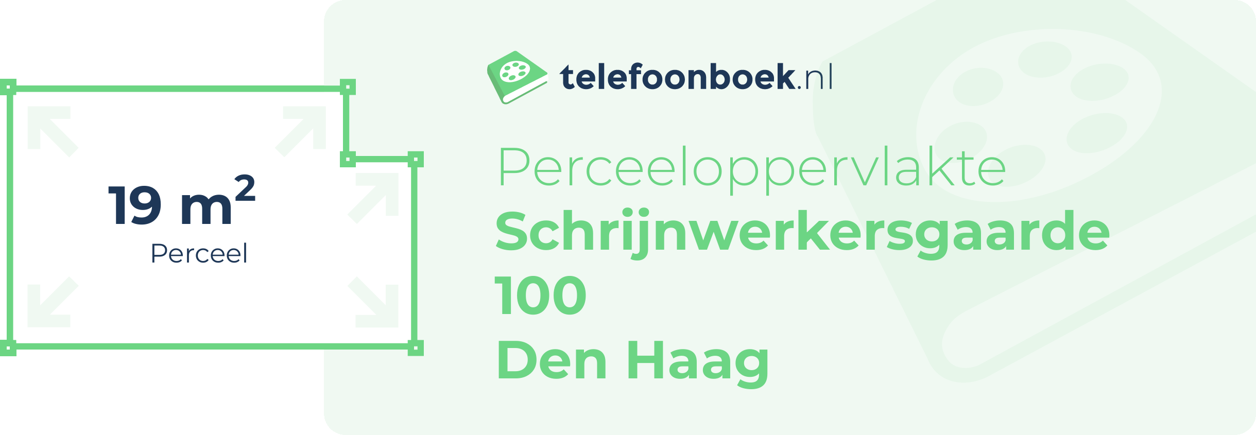 Perceeloppervlakte Schrijnwerkersgaarde 100 Den Haag