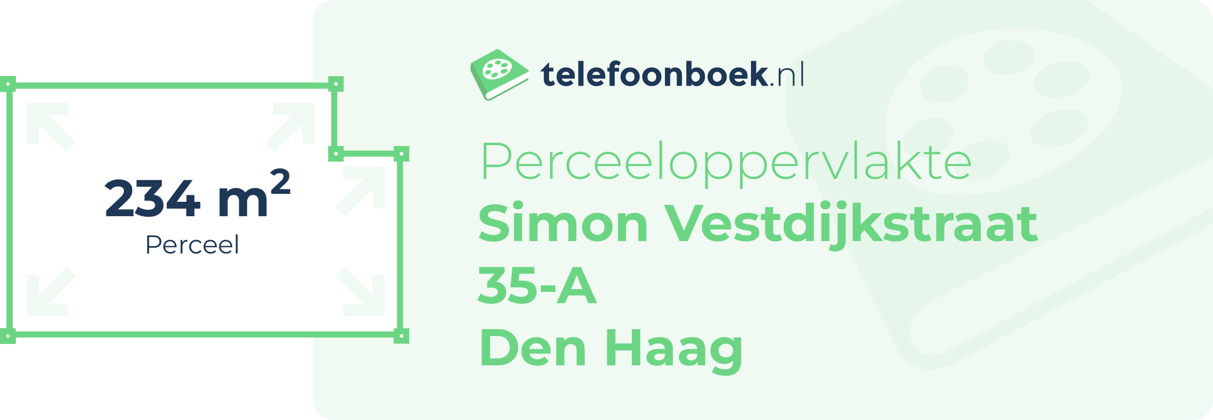 Perceeloppervlakte Simon Vestdijkstraat 35-A Den Haag