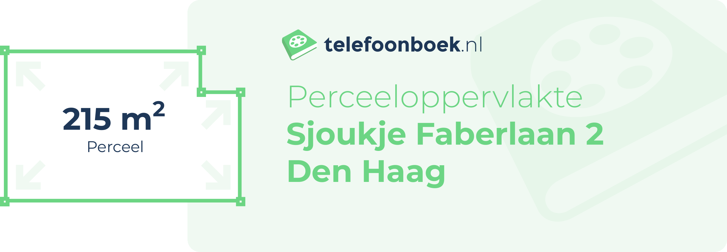 Perceeloppervlakte Sjoukje Faberlaan 2 Den Haag